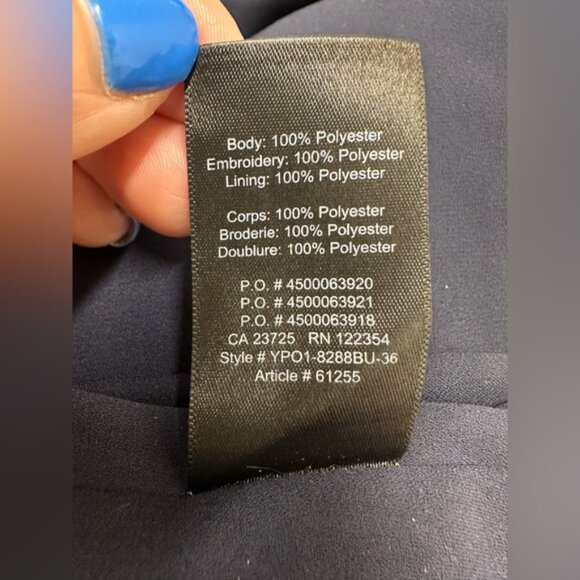 Babaton Blue Floral Embroidered Elegant Slip Dress - Picture 5 of 6